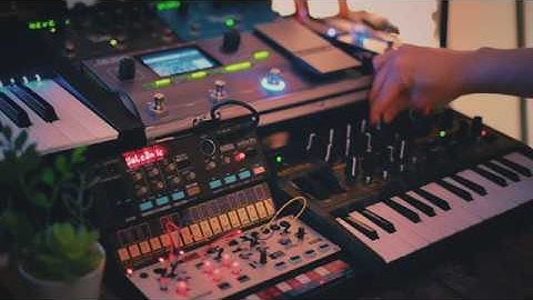 Ambient Jam with MciroBrute, Volca Modular and Volca FM