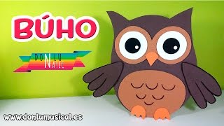 BÚHO de goma eva para decorar fiestas infantiles DONLUNATIC