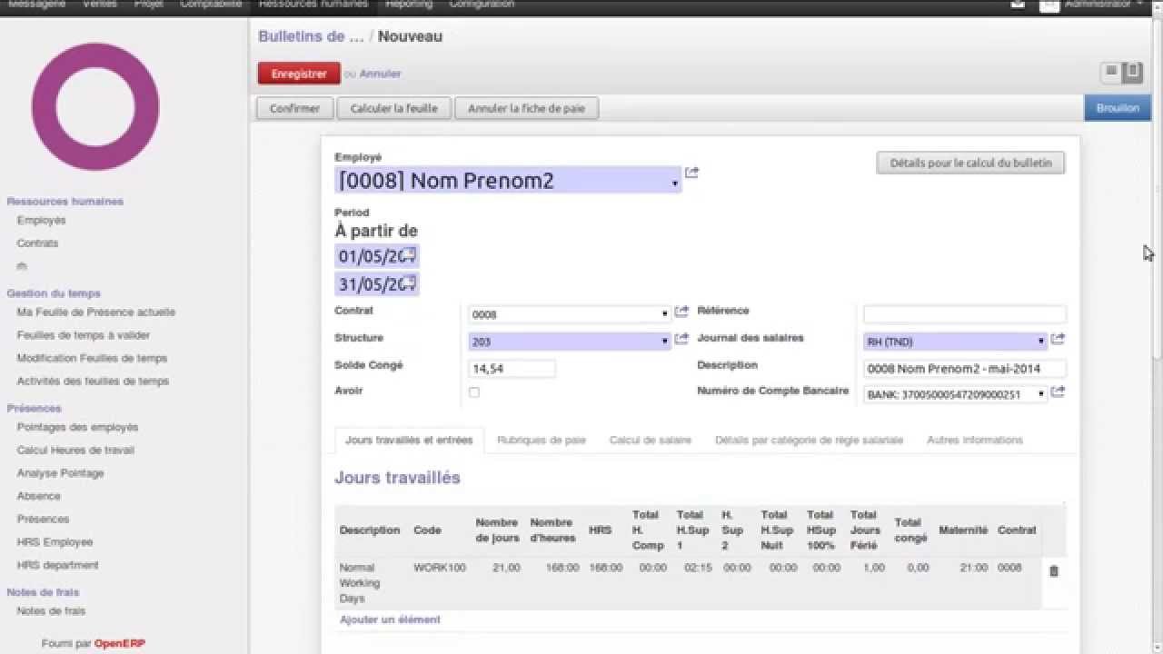 Openerp Bulletin De Paie Lot De Bulletins De Paie Youtube