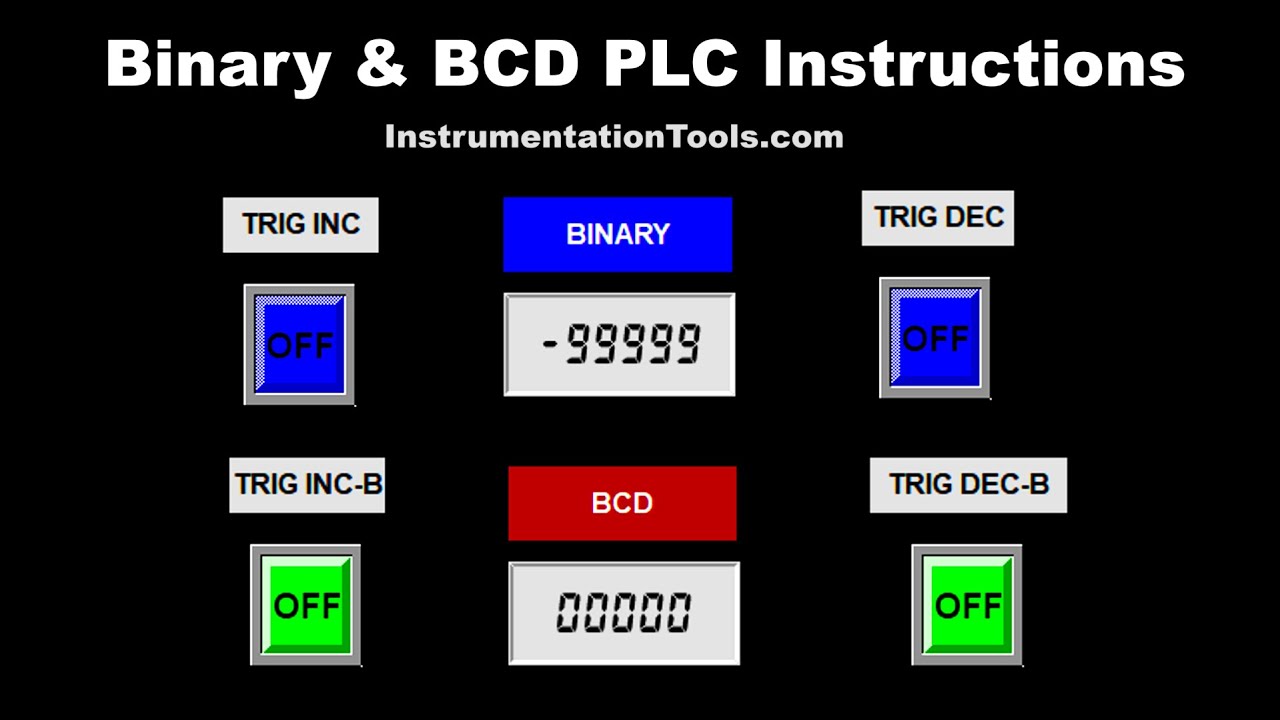 Omron PLC Binary & BCD Instructions - YouTube
