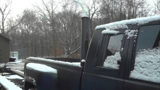 Frigid COLD START of 6.5 turbo diesel
