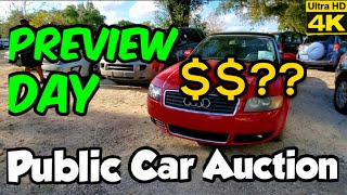 A Public Car Auction Walk-Around on Preview Day | Can it be my New Side Hustle?