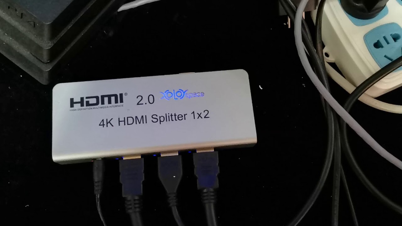 61221 1x2 4k 60hz hdr hdmi Splitter with downscaler