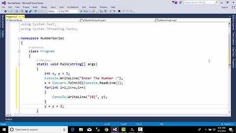 Number Series - in C# Console Application