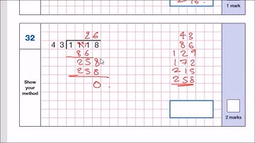 KS2 Maths SATS 2016 | Paper 1 Arithmetic | Questions 27-36