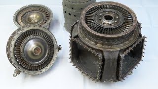 GTE-350 engine of a highly developed civilization - Tumbling turbine disassembly