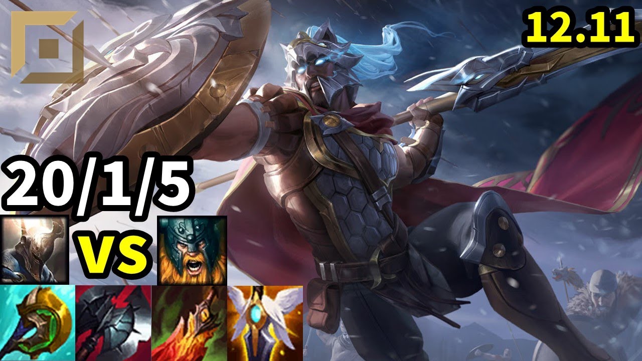 Pantheon Top vs Olaf - KR Grandmaster | Patch 12.11