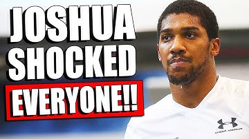 Anthony Joshua SURPRISED WITH A STRIKING POWER Tyson Fury BEFORE THE FIGHT WITH Deontay Wilder
