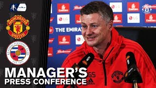 Managers Press Conference Manchester United V Reading Ole Gunnar Solskjaer Emirates Fa Cup