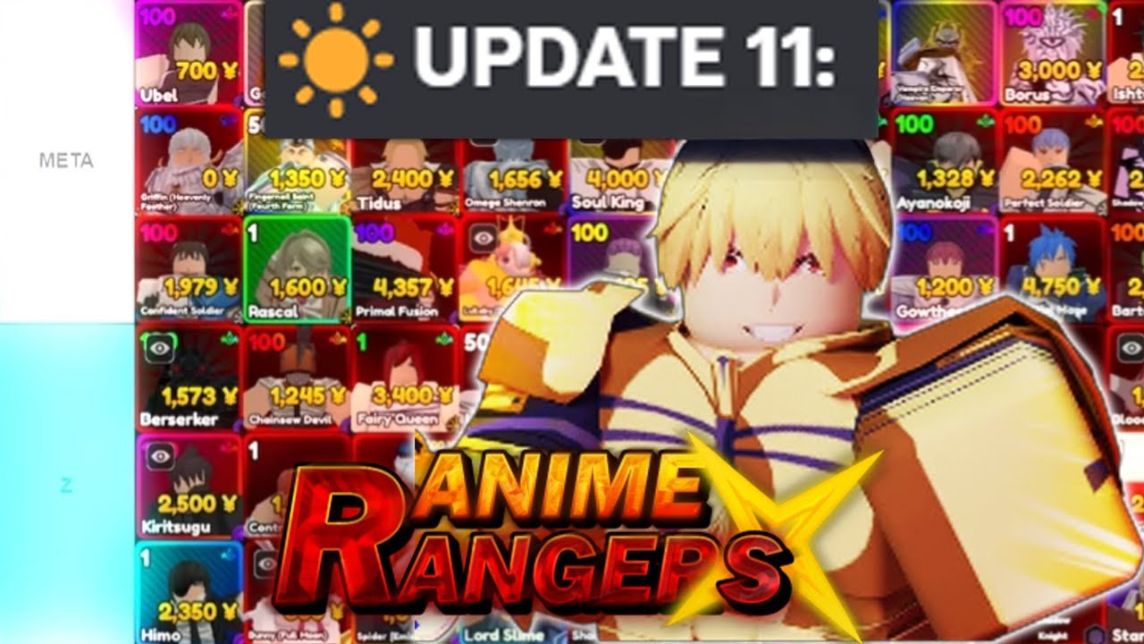 ANIME RANGERS X UPDATE 11 UNITS TIER LIST (Best Units & Meta Units ...
