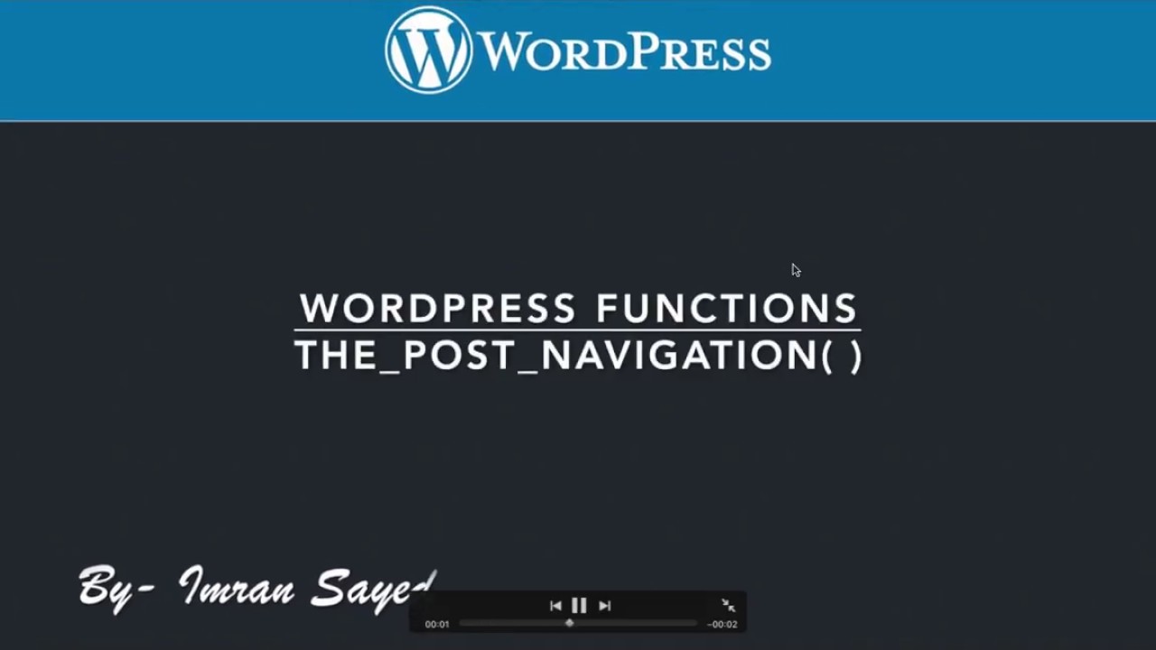 Wordpress functions