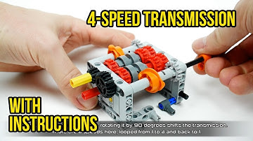 Lego Technic 4-speed RC transmission with Chiron selectors (WITH INSTRUCTIONS!)