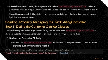 Why Does My TextField Lose Its Value upon Submit? Understanding Flutter’s TextEditingController