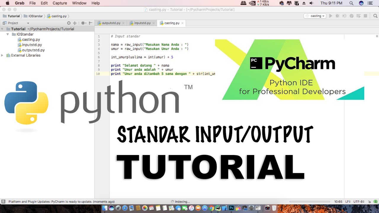 Python : Tutorial Standar Input dan Output - YouTube