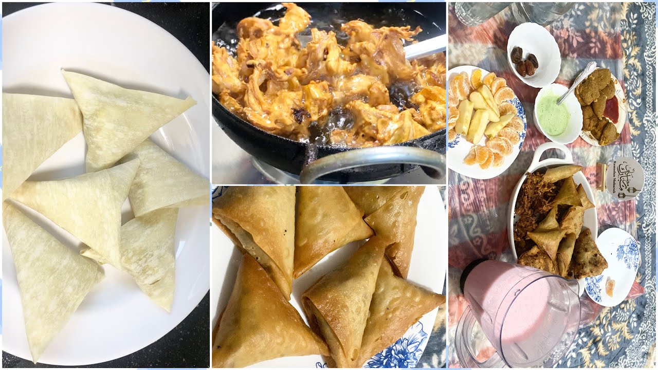 Iftaar Preparation Vlog | Chicken Samosa Recipe | Aloo Samosa Recipe | Aloo Pyaz Pakora Recipe 