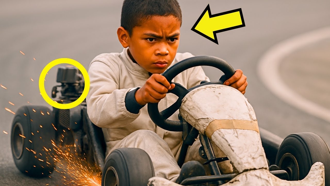 LE DIERON UN KART DESCOMPUESTO AL CHAVO HUMILDE… PERO GANÓ CON UNA MANIOBRA SORPRENDENTE