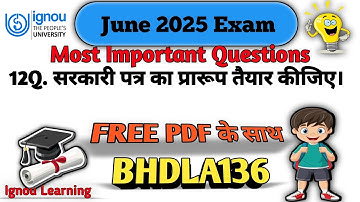 BHDLA136 MOST IMPORTANT QUESTIONS ANSWER|| GUESS PAPER|| IGNOU LEARNING