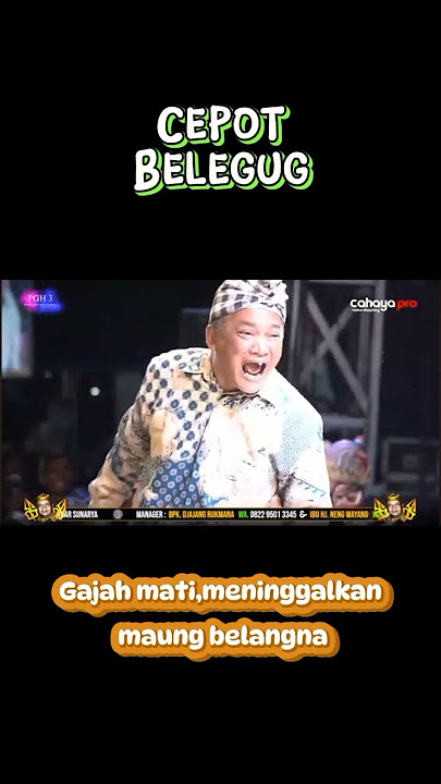 Cepot belegug dalang bertindak#ngakak #wayanggolek #bobodoran #cepot #paribahasasunda #ngamuk