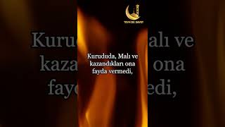 Tebbet Suresi | Ebu Lehebin iki eli kurusun | Seyfullah kartal | #shorts #kuran #kuranmeali #kuran