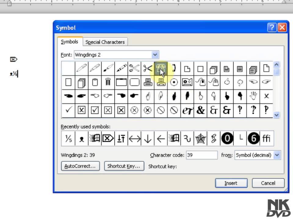 how to make a resume symbol in word