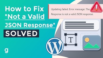 How To Fix "Updating failed. Error message: The Response is not a valid JSON response"  (SOLVED)