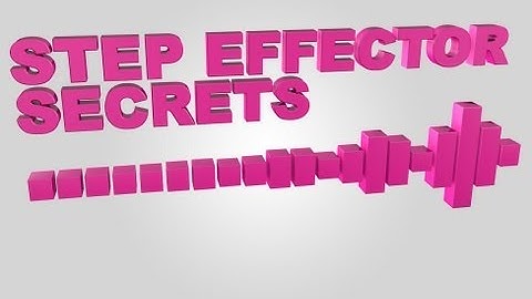 Cinema4D Tutorial: Step Effector Secrets (Intermediate)