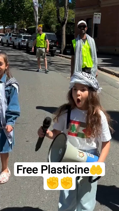 A little kid protests for Palestine#freepalestin palestine#savepalestine #savegaza#shorts