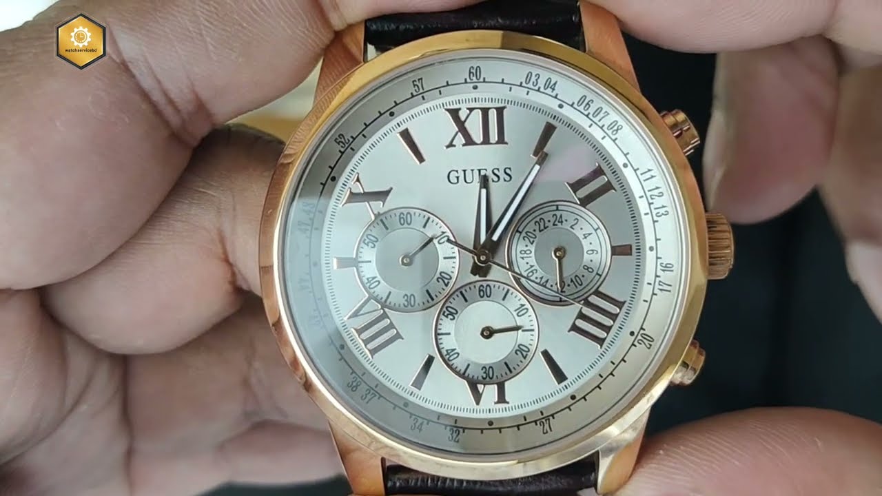 Guess W0380G4 Chronograph watch Time setting and chronograph reset tutorial  - YouTube