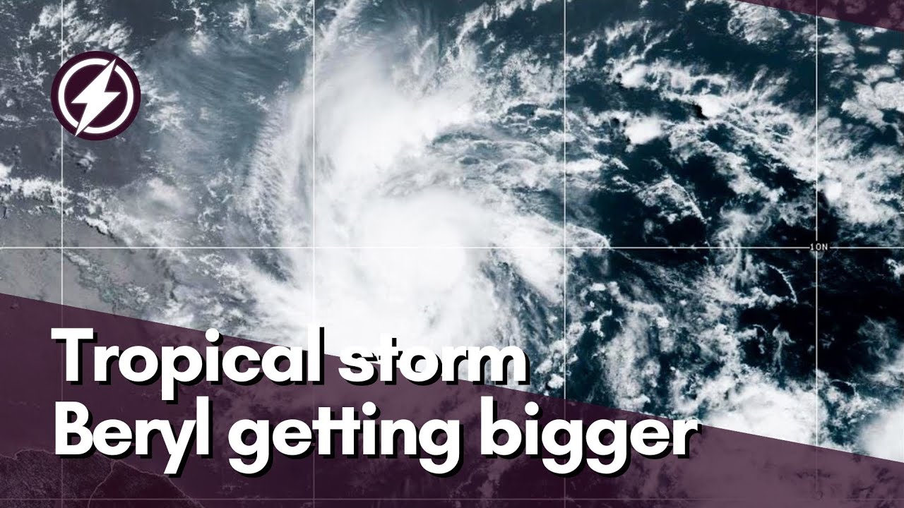 Tropical Storm Beryl to become a major hurricane by Monday — satellite ...