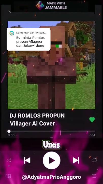 Lirik Lagu Dj Romlos Propun Cover Villager 🤓😱 #villageraicover #villager #djromlospropun