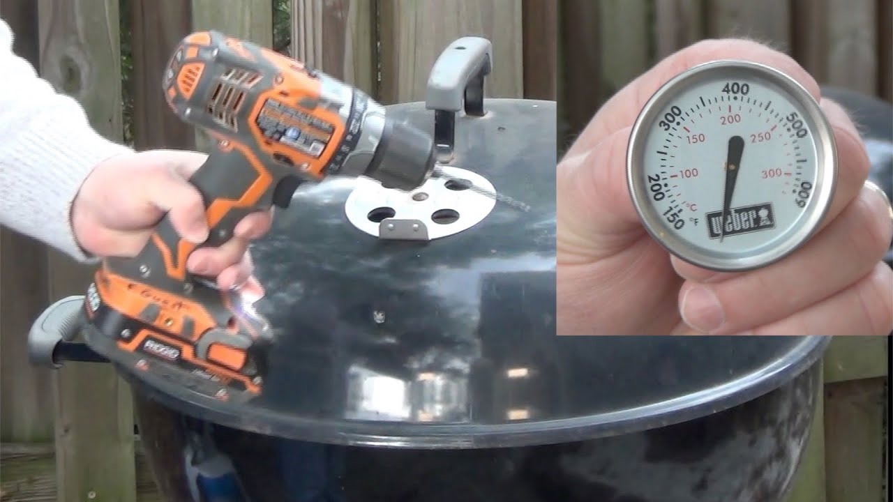 er Kettle Grill Thermometer Install YouTube