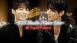 Bts Studio Notes Live 4k Twixtor [ Topaz enhanced ] 🔥✨️