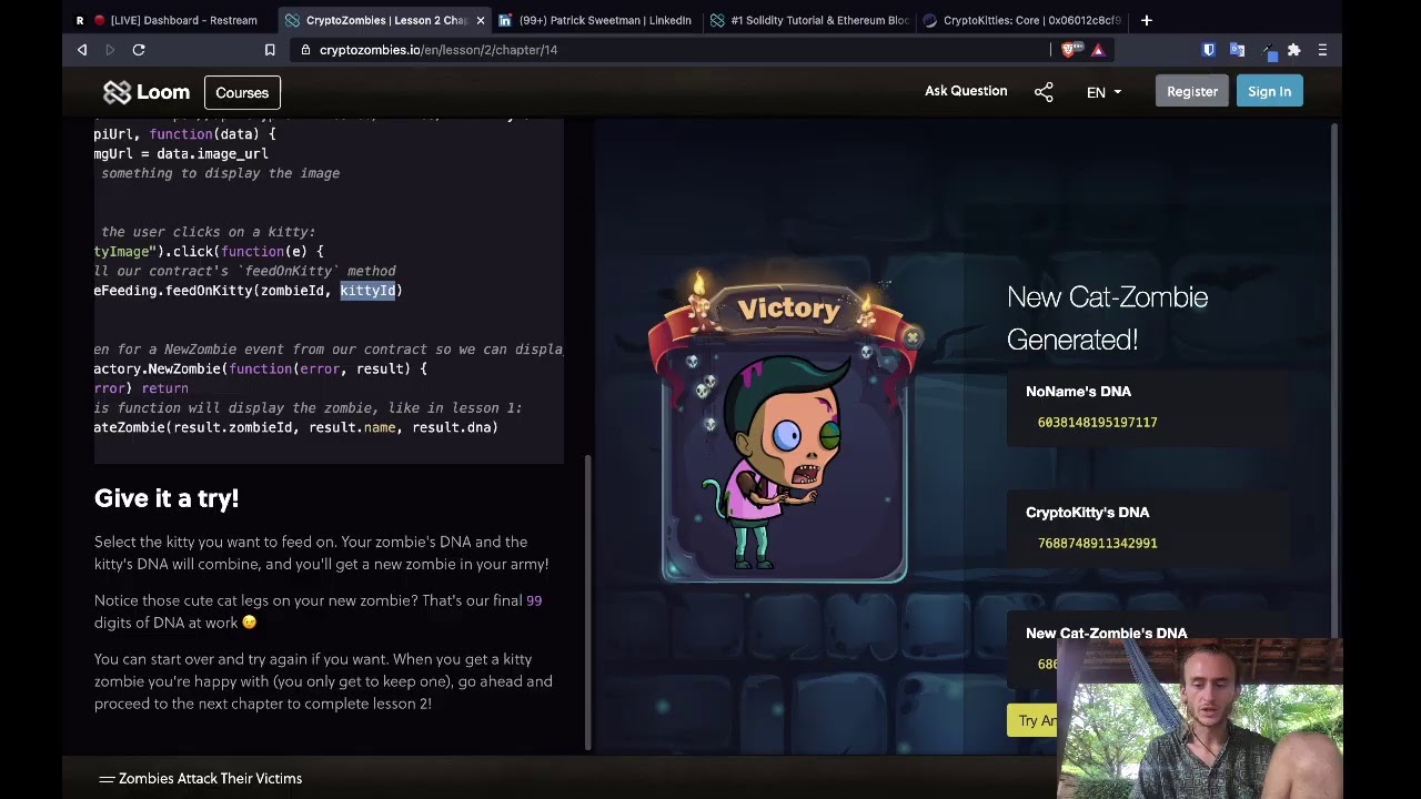 CryptoZombies - Level 2 - Solidity Coding Tutorial