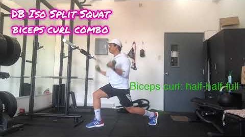 Db Iso Split Squat Biceps Curl Combo