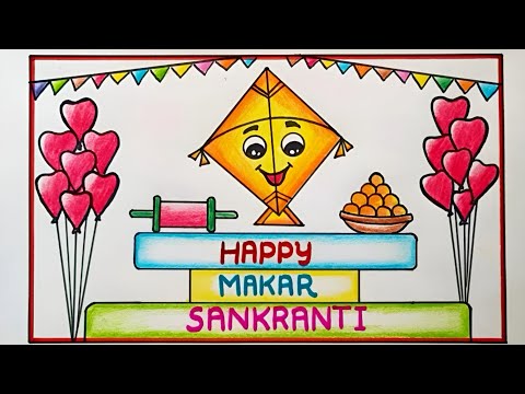 Makar Sankranti Drawing | Happy Makar Sankranti