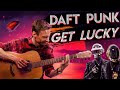 Get Lucky - Daft Punk fingerstyle guitar cover (+tabs). Кавер на гитаре