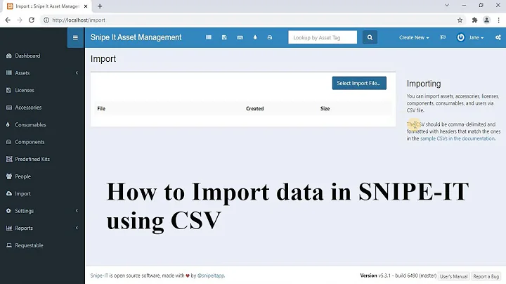 SNIPE-IT How to Import Data using CSV || Snipe IT asset management