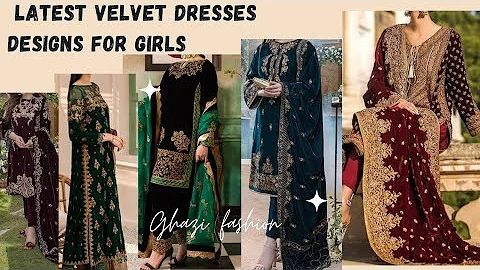 Latest velvet dresses designs for girls / stylish velvet dresses for ladies / velvet wedding dresses