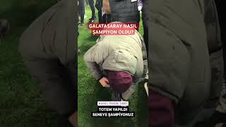 Trabzonspor Stadından Şampiyonluk Çimi Alan Galatasaraylının Totemi Tuttu! ŞAMPİYON GALATASARAY!