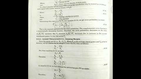 Jamming Margin and error probability In DS-SS