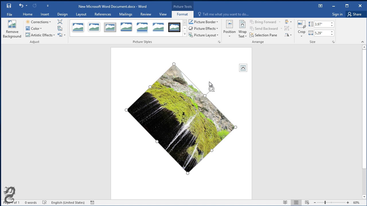 how to flip an image on word