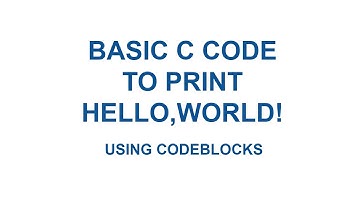 To print Hello,World! in C using Code blocks