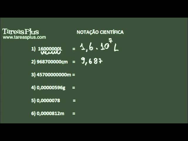 Notação cientifica  Notação científica, Cientifica, Potencia de base 10