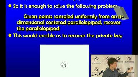 Winter School on Cryptography: Cryptanalysis of GGH and NTRU Signatures - Oded Regev