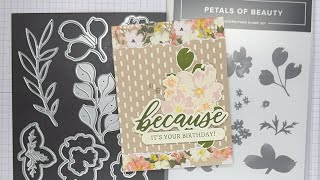 Stampin’ Up! Petals Of Beauty Birthday Card Tutorial #diy #papercrafting #patternedpaper #birthday