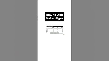 How to add dollar signs in excel #career #business #finance #excel #data #analytics