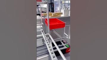 AGV material transfer rack for easy transport material and FIFO flow rack work in production line