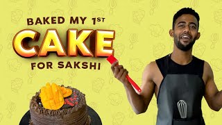 Baked my FIRST CAKE | @sakshishrivas | Justin Dcruz | #bakingcake #myfirstcake #anniversary