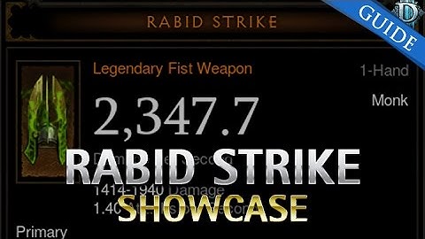 Diablo 3 Rabid Strike Showcase Patch 2.4.3
