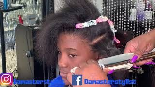 Detailed silk press on damaged hair | Silk press on natural hair